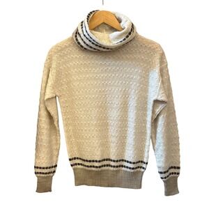 Vintage 70,s Luella Cowl Neck Sweater Cottagecore Grandma Core Boho Preppy Retro